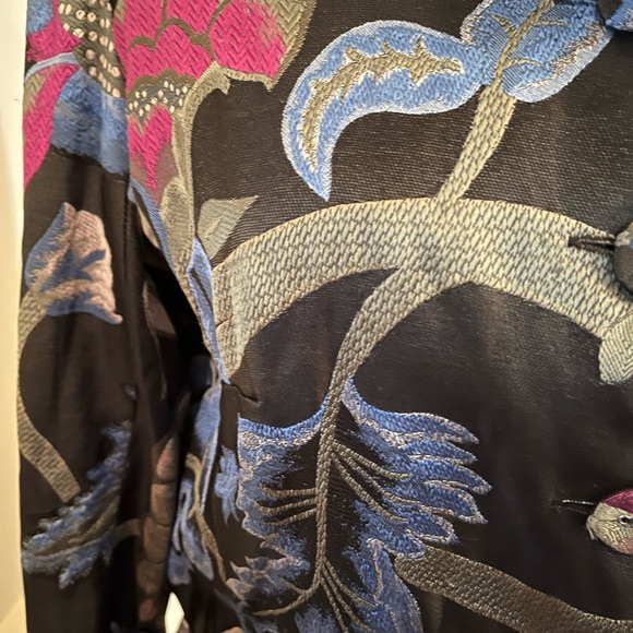 Citron Silk Floral Brocade Jacket - Picture 2 of 10